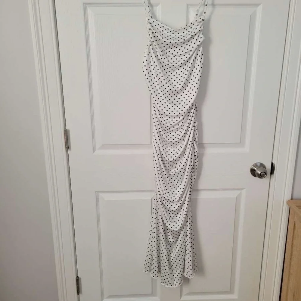 SHEIN White and Black Polka Dot Maxi Dress - Picture 1 of 3